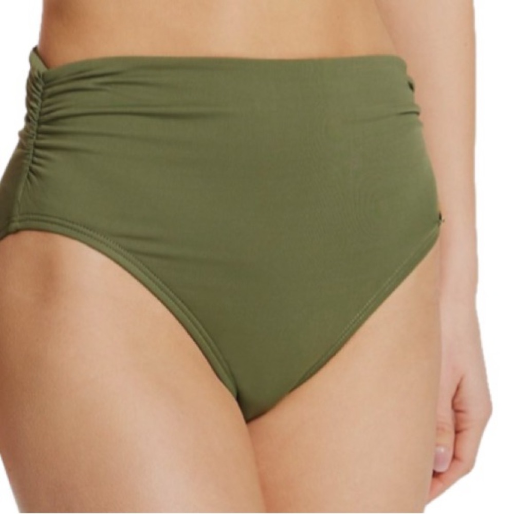 VINCE CAMUTO  High Waist Convertible Bikini Bottom in Safari Green Sz M - Picture 2 of 9